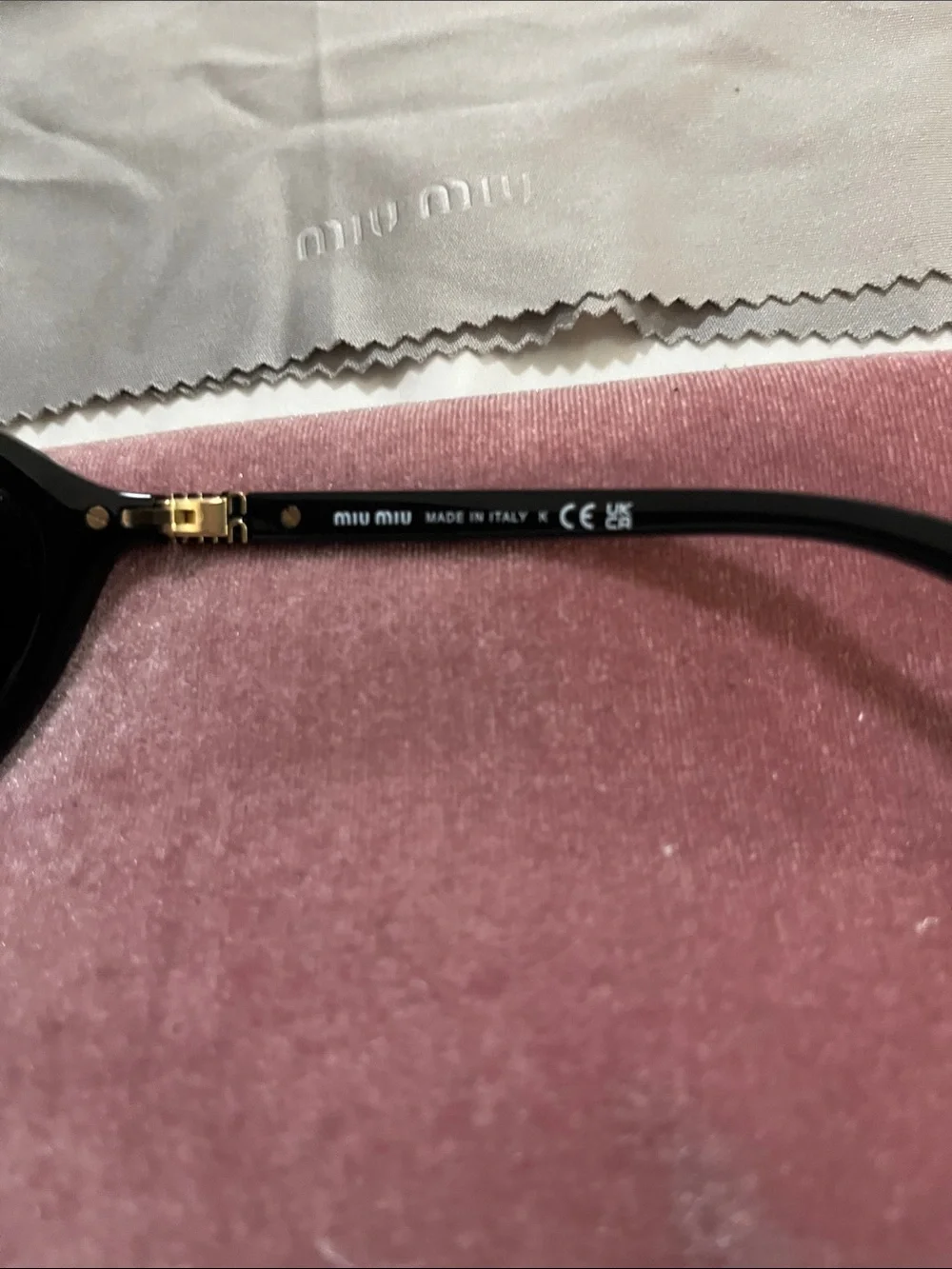 Miu Miu Black Runway Sunglasses slate gray lenses
